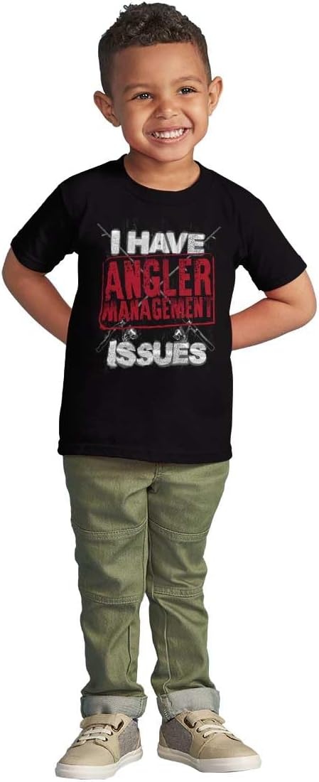 image:imageFunny Angler Management Issues Joke Toddler Baby Graphic T ShirtBlack