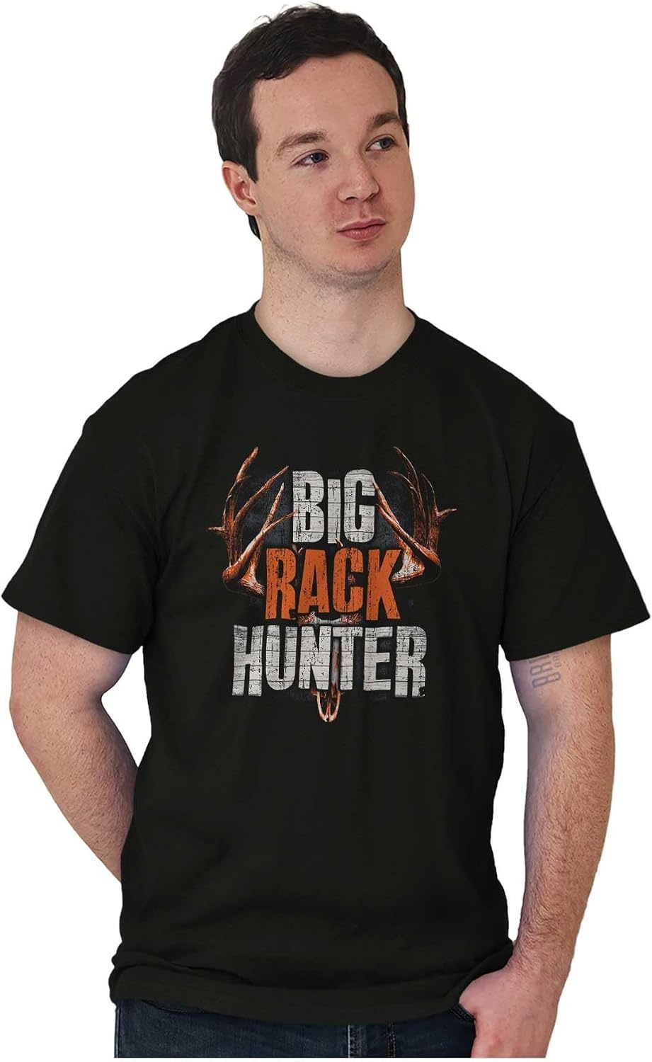 image:imageFunny Big Rack Hunter Humor Joke Mens Graphic T Shirt TeesBlack