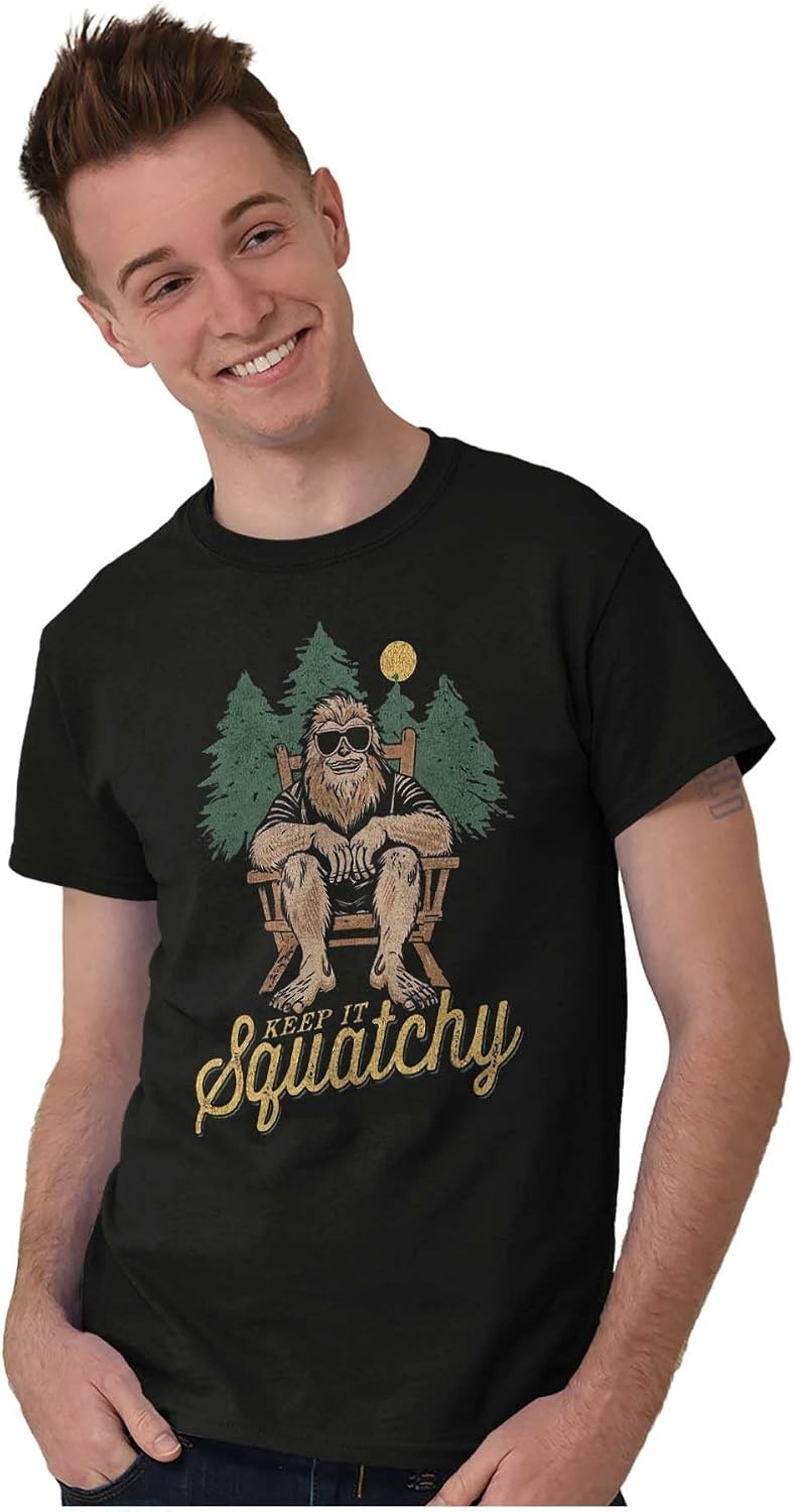 image:imageFunny Bigfoot Keep It Squatchy Graphic T Shirt Men or WomenBlack