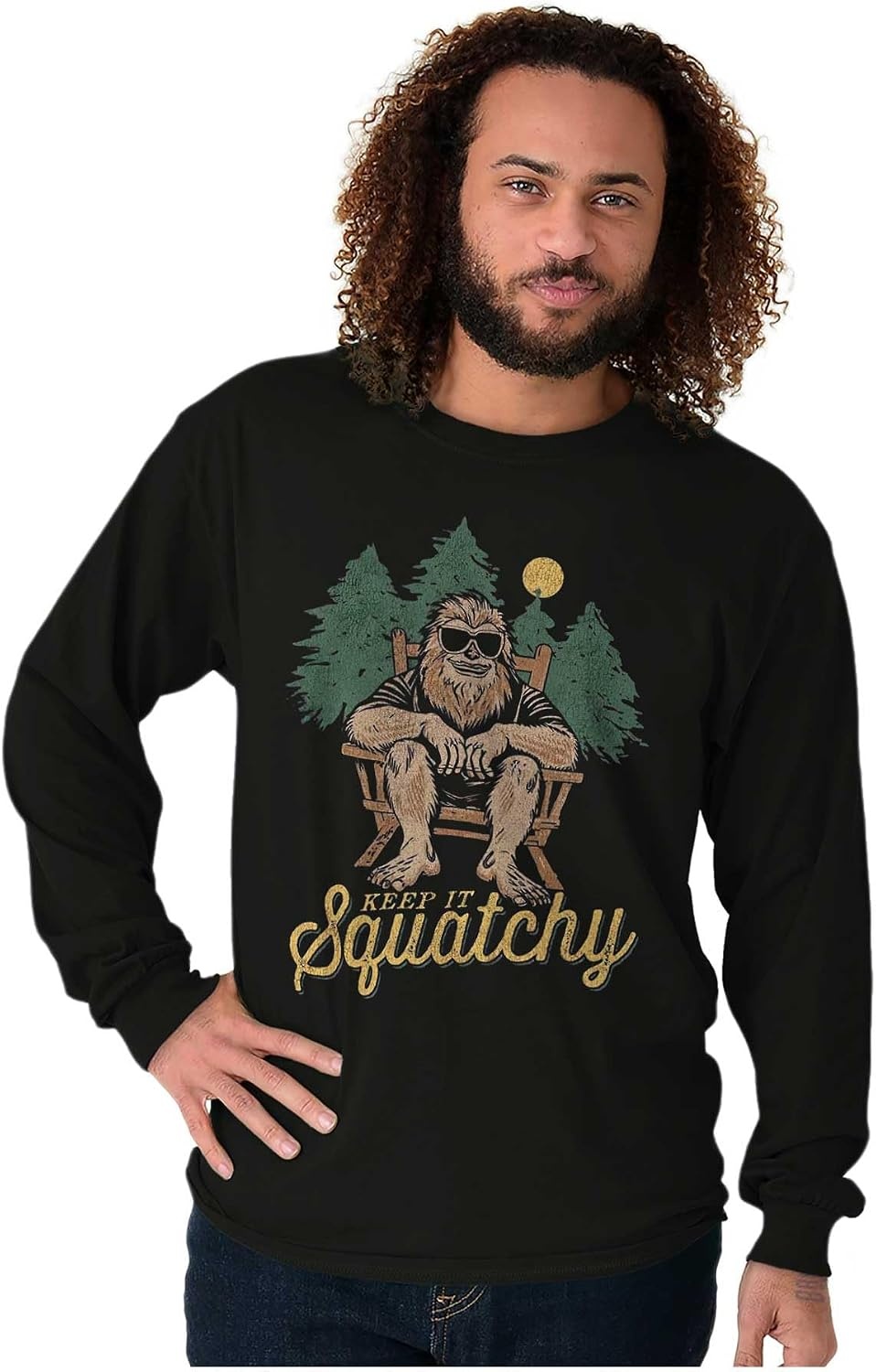 image:imageFunny Bigfoot Keep It Squatchy Long Sleeve Tshirt Men WomenBlack