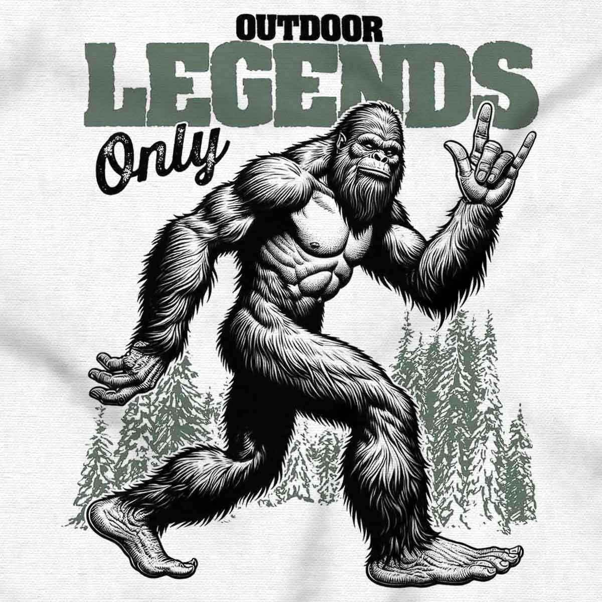 image:imageFunny Bigfoot Outdoor Legends Only Toddler Baby Boy T ShirtWhite