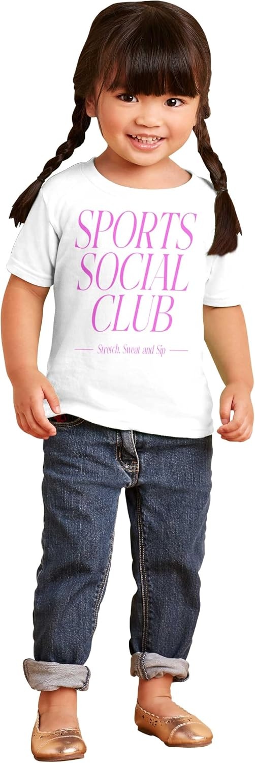 image:imageFunny Gym Sports Social Club Joke Toddler Baby Girl T ShirtWhite