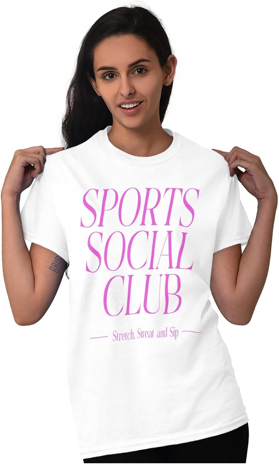 image:imageFunny Gym Sports Social Club Joke Womens Graphic T Shirt TeesWhite