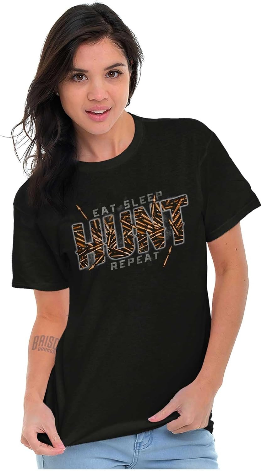 image:imageFunny Sarcastic Eat Sleep Hunt Repeat Graphic T Shirt Men or WomenBlack