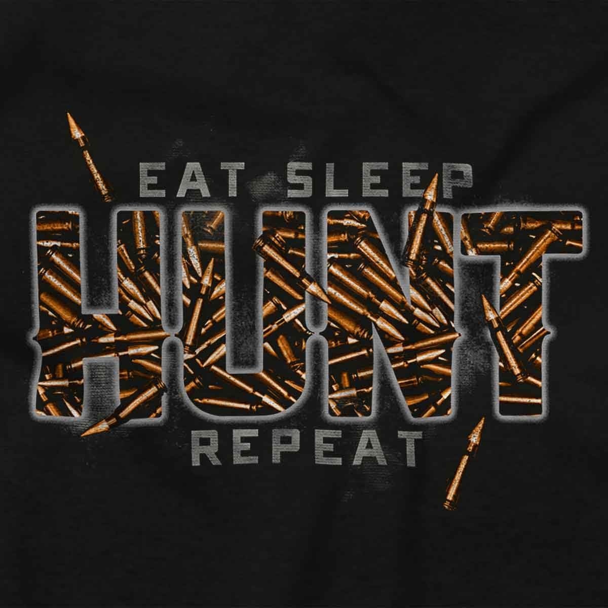 image:imageFunny Sarcastic Eat Sleep Hunt Repeat Graphic T Shirt Men or WomenBlack