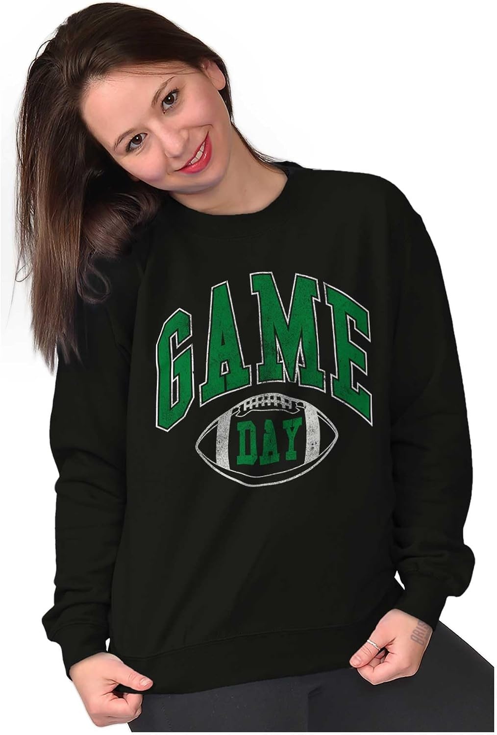 image:imageGame Day Football Tailgate Sports Fan Women Crewneck SweatshirtBlack