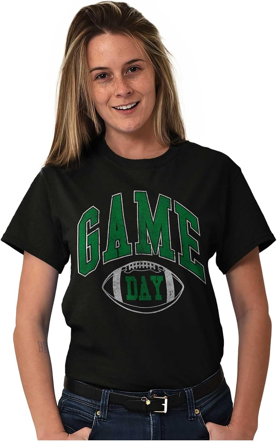 image:imageGame Day Football Tailgate Sports Fan Womens Graphic T Shirt TeesBlack