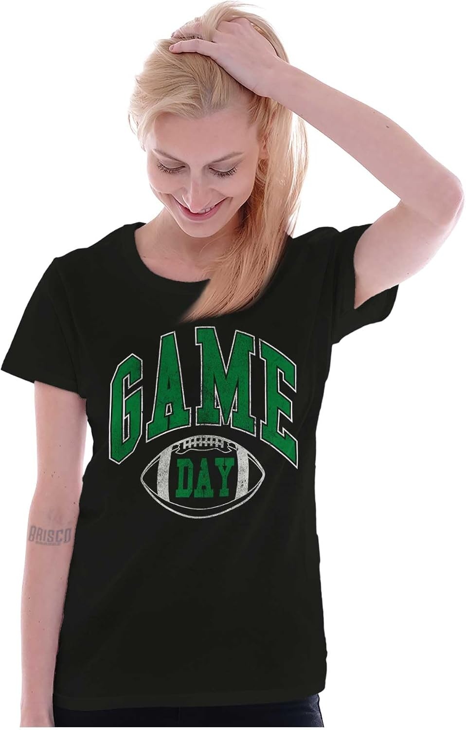 image:imageGame Day Football Tailgate Sports Fan Womens Slim Fit Graphic TeeBlack