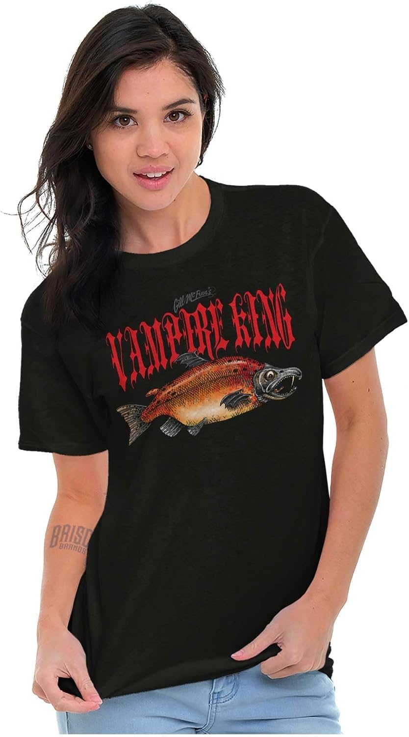image:imageGill McFinns Vampire King Fish Graphic T Shirt Men or WomenBlack