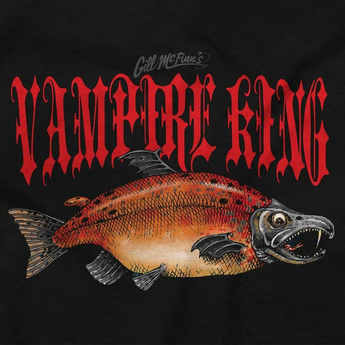 image:imageGill McFinns Vampire King Fish Graphic T Shirt Men or WomenBlack