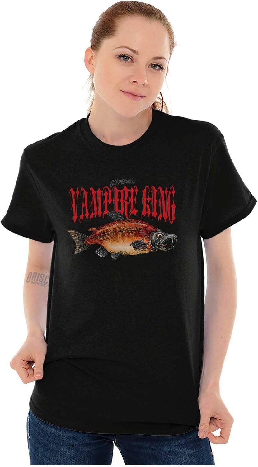 image:imageGill McFinns Vampire King Fish Graphic T Shirt Men or WomenBlack