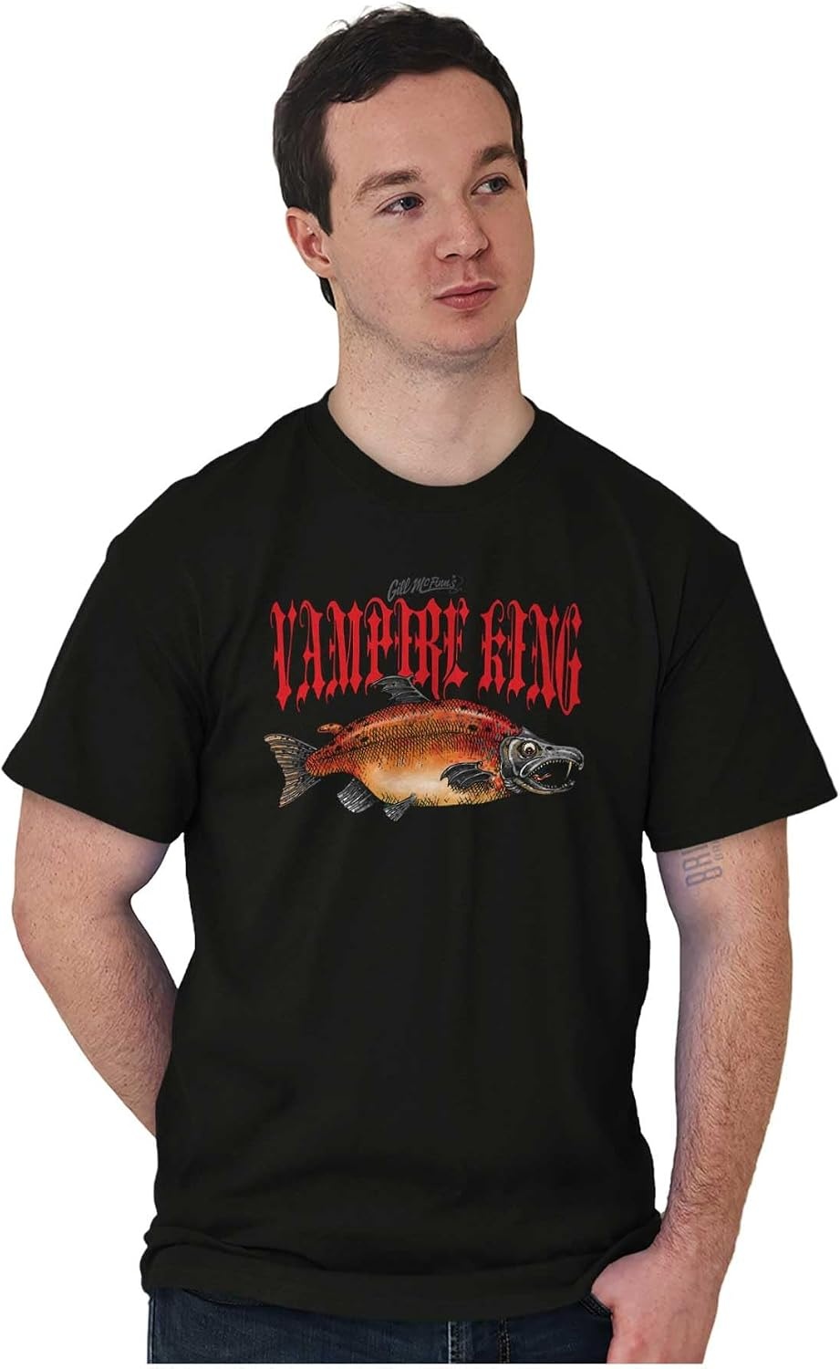 image:imageGill McFinns Vampire King Fish Graphic T Shirt Men or WomenBlack