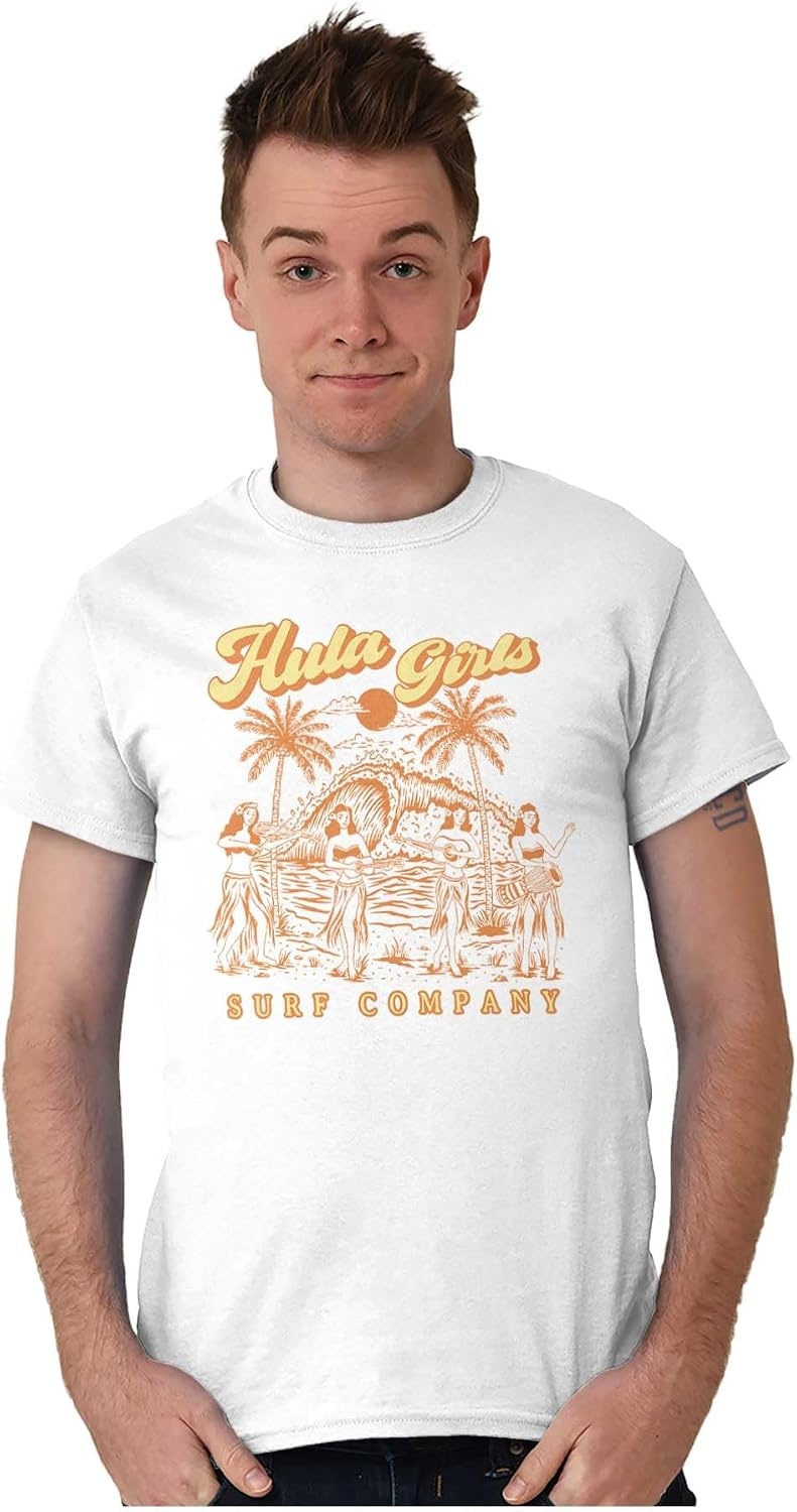 image:imageHawaii Hula Girls Surf Company Graphic T Shirt Men or WomenWhite
