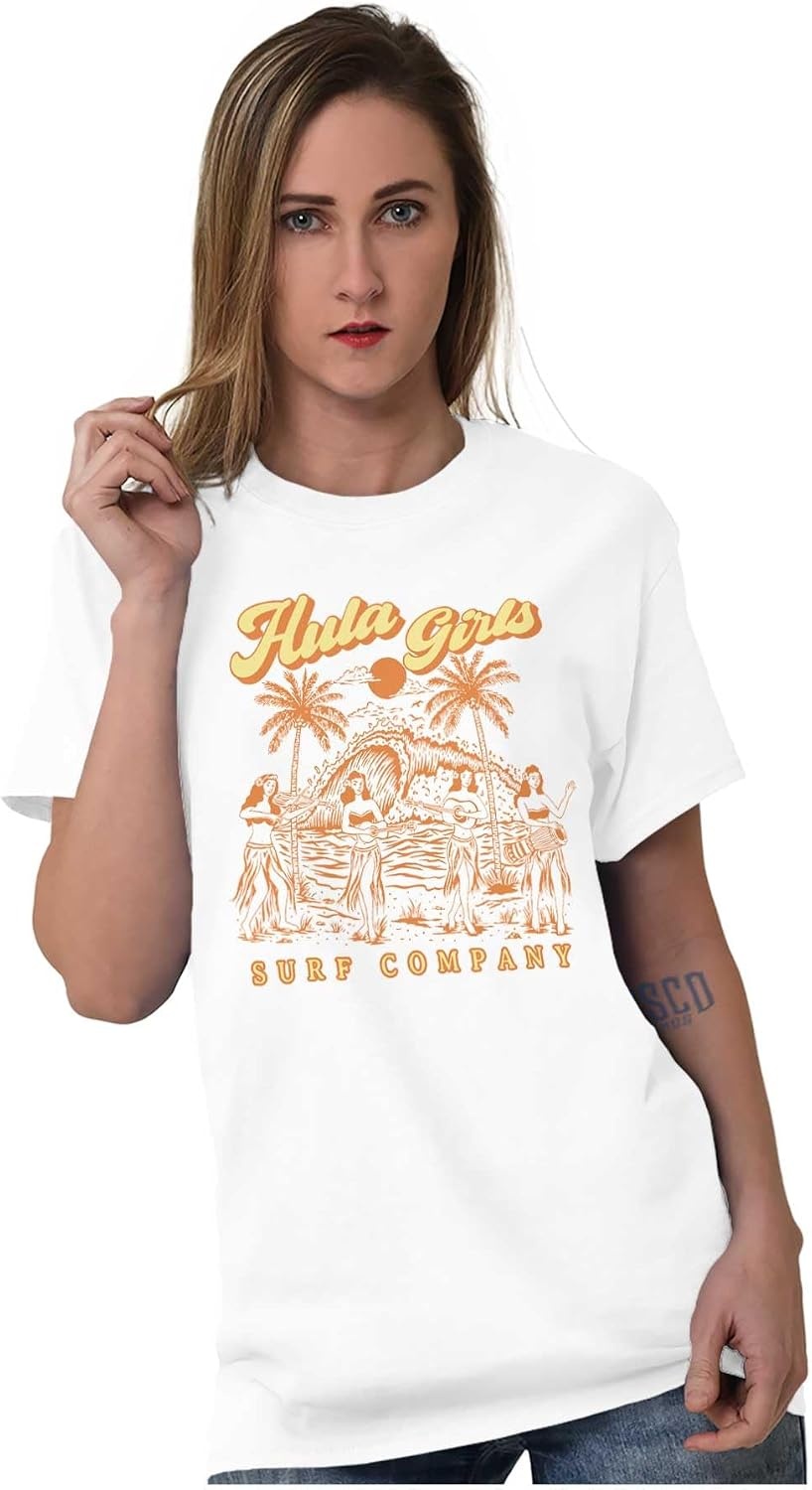 image:imageHawaii Hula Girls Surf Company Graphic T Shirt Men or WomenWhite
