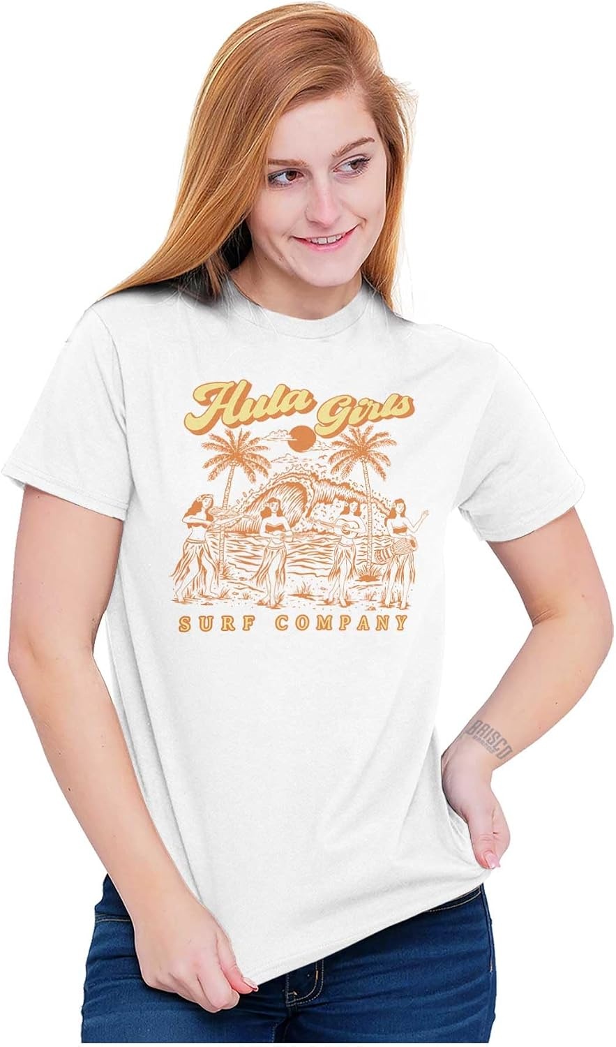 image:imageHawaii Hula Girls Surf Company Graphic T Shirt Men or WomenWhite