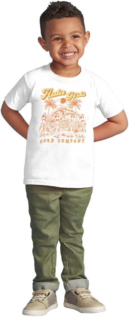 image:imageHawaii Hula Girls Surf Company Toddler Baby Graphic T ShirtWhite