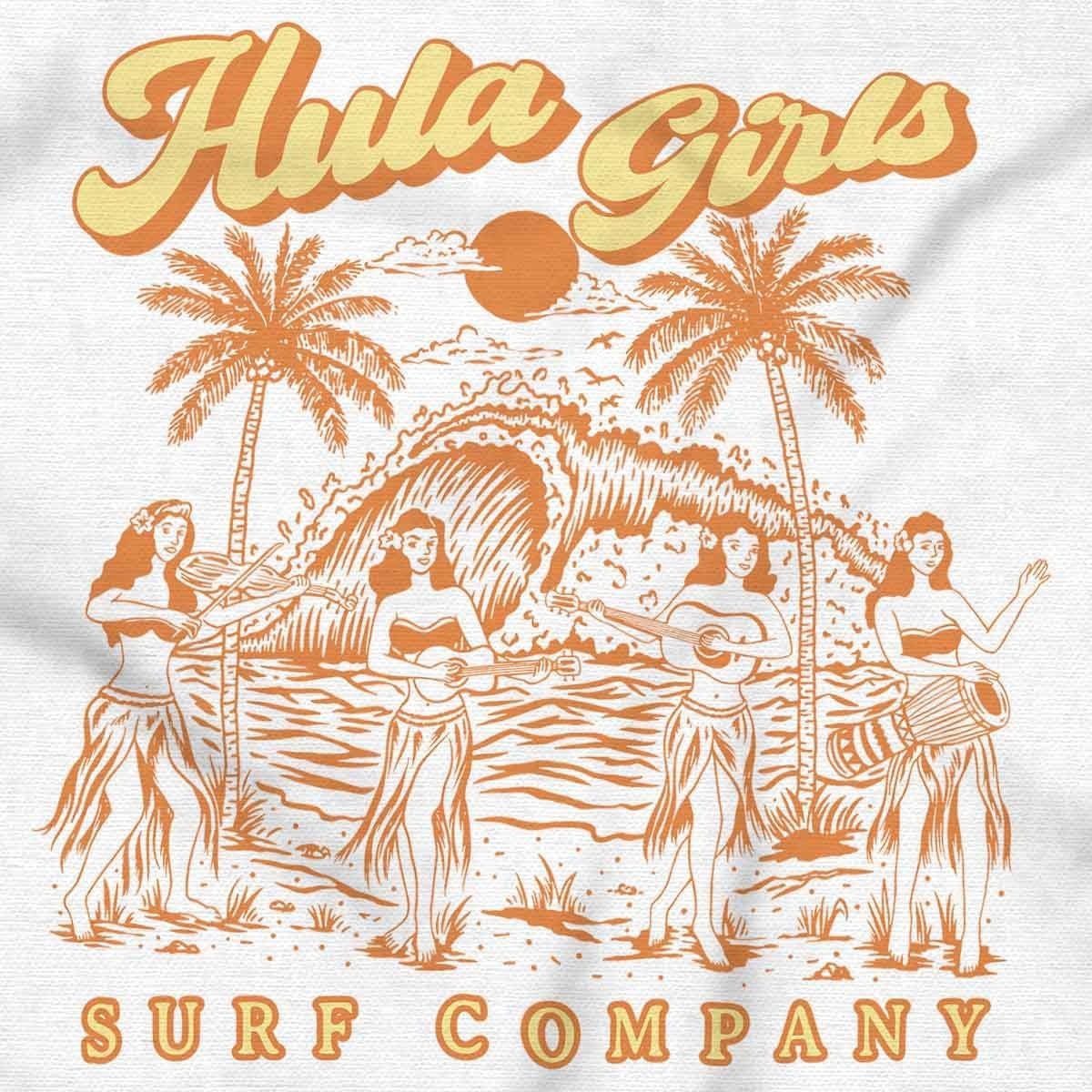 image:imageHawaii Hula Girls Surf Company Toddler Baby Graphic T ShirtWhite