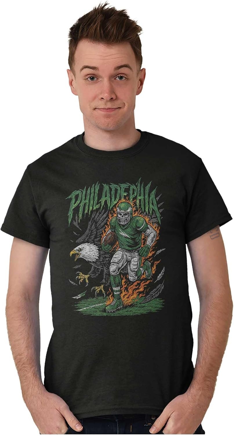 image:imageHome Team Skeleton Football Player Graphic T Shirt Men or WomenBlack Philadelphia