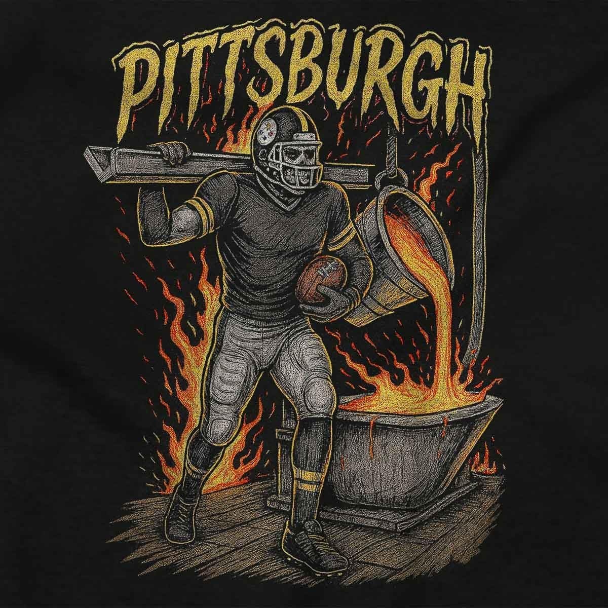 image:imageHome Team Skeleton Football Player Hoodie Sweatshirt Women MenBlack Pittsburgh