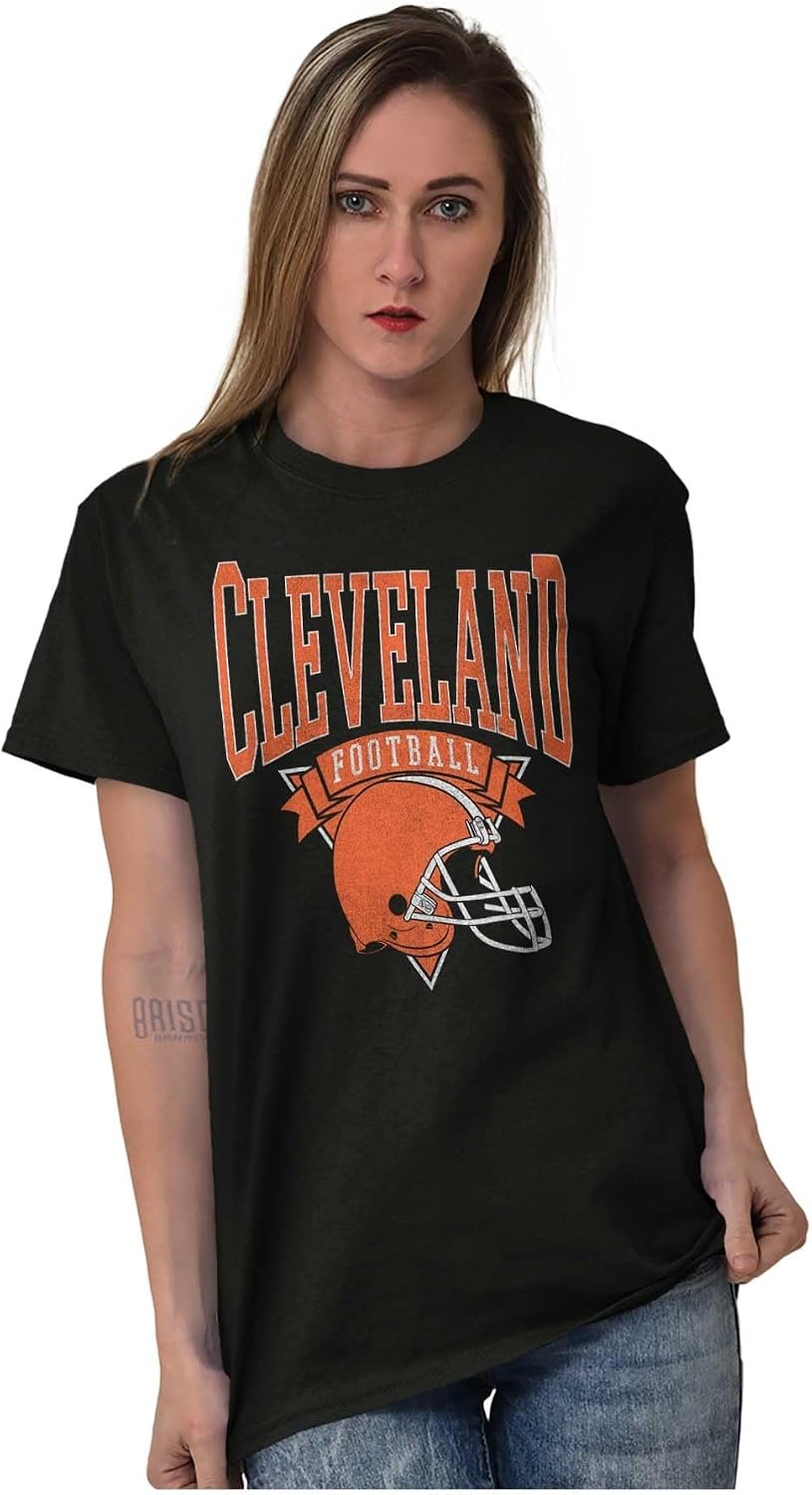 image:imageHometown Football Team Fan Helmet Graphic T Shirt Men or WomenBlack Cleveland