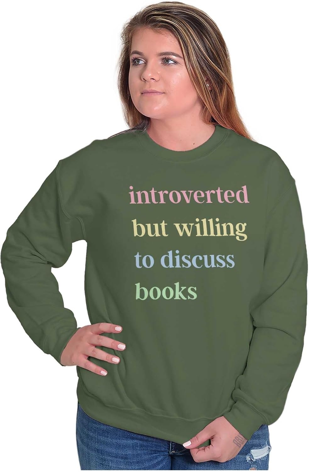 image:imageIntroverted Willing To Discuss Books Sweatshirt for Men or Women