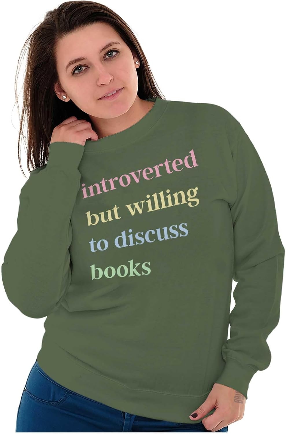 image:imageIntroverted Willing To Discuss Books Sweatshirt for Men or Women