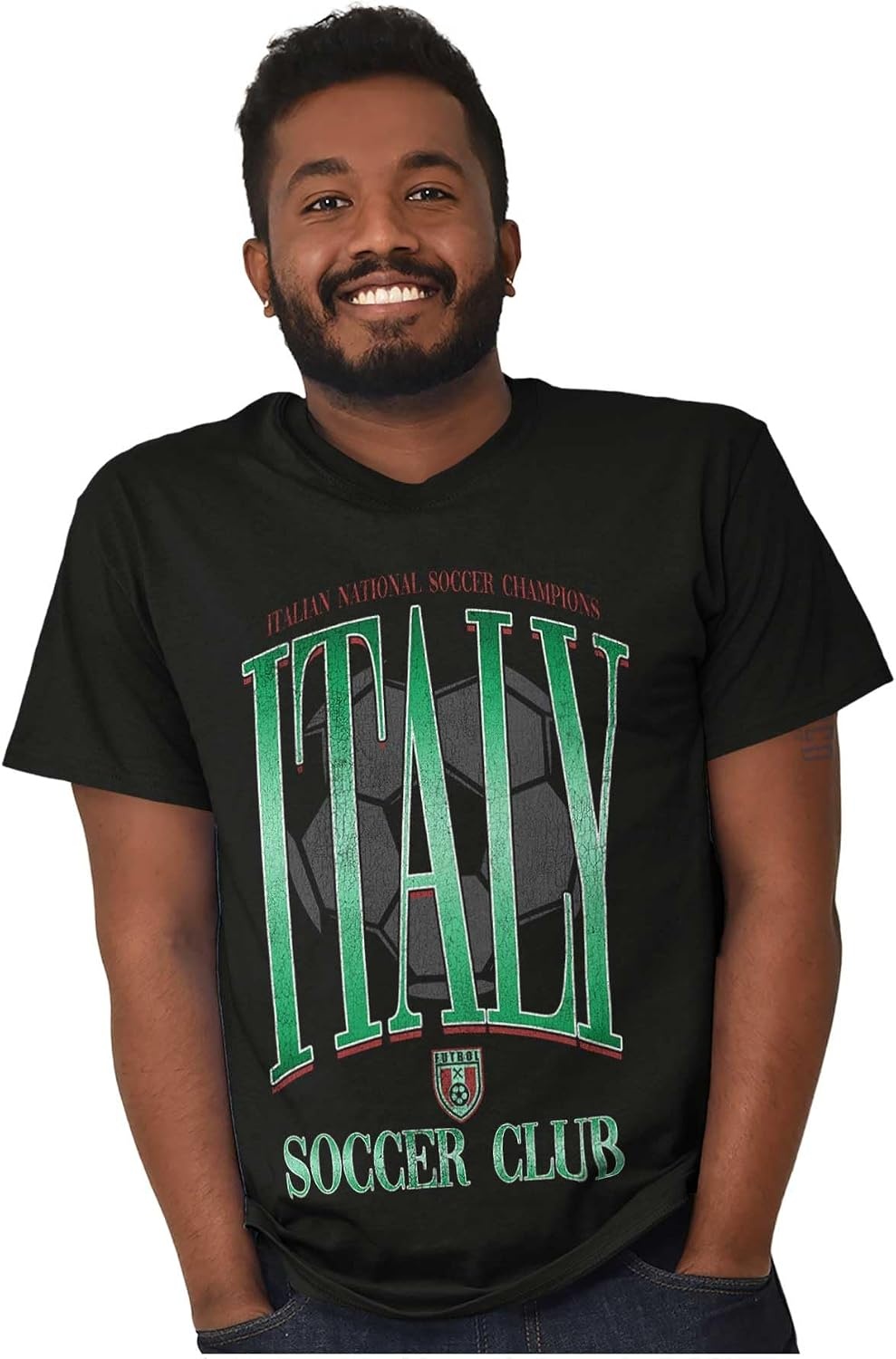 image:imageItaly National Soccer Club Futbol Graphic T Shirt Men or WomenBlack
