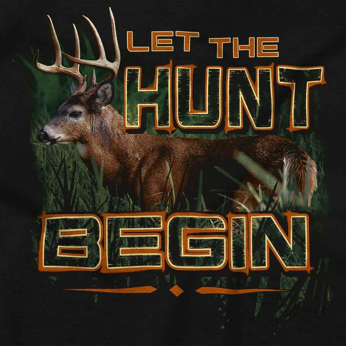image:imageLet The Hunt Begin Deer Buck Hunting Toddler Baby Graphic T ShirtBlack