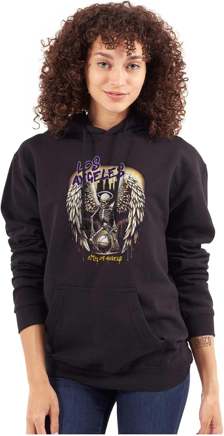image:imageLos Angeles Skeleton Basketball Player Hoodie Sweatshirt Women MenBlack Angel Drip