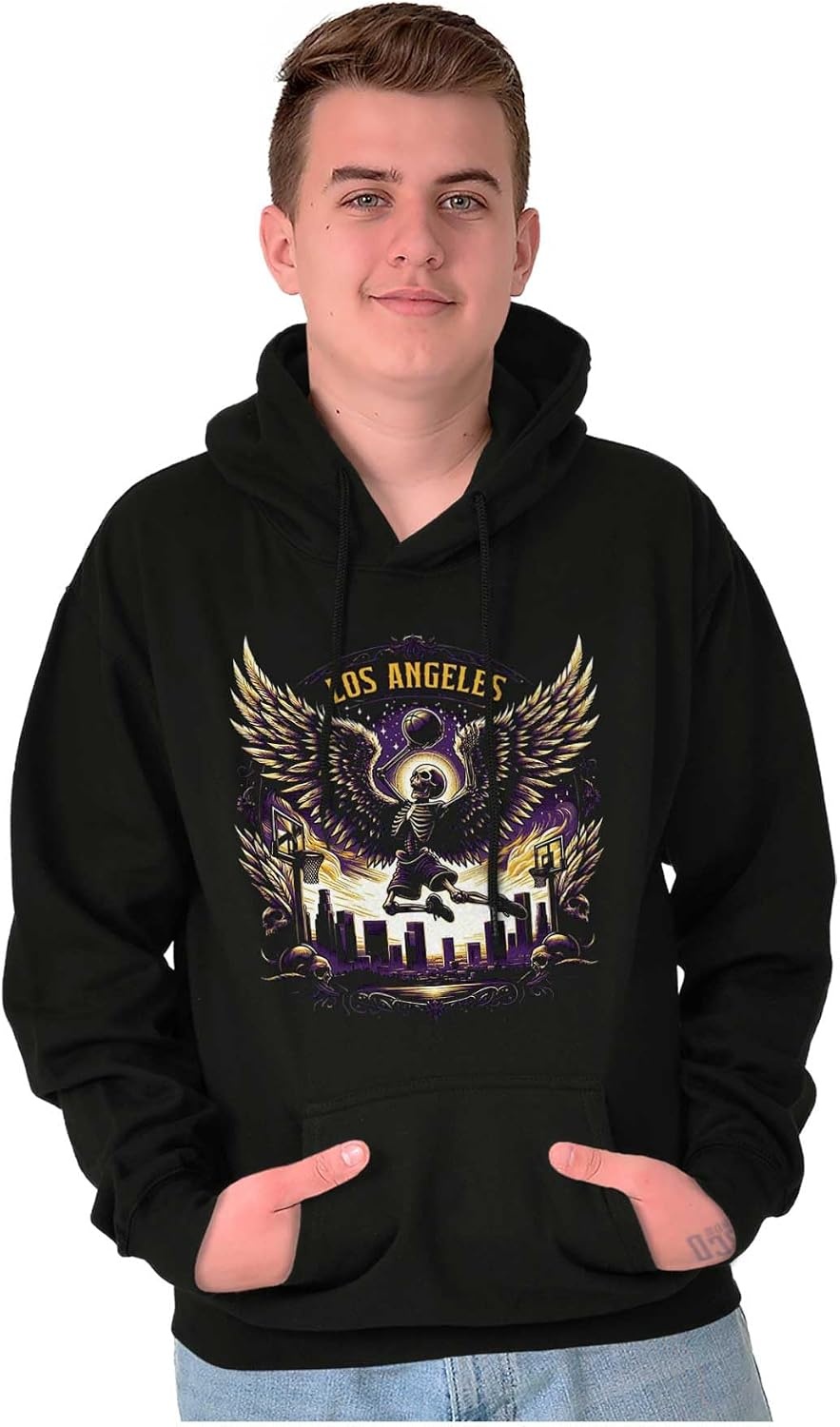 image:imageLos Angeles Skeleton Basketball Player Hoodie Sweatshirt Women MenBlack Slam Dunk