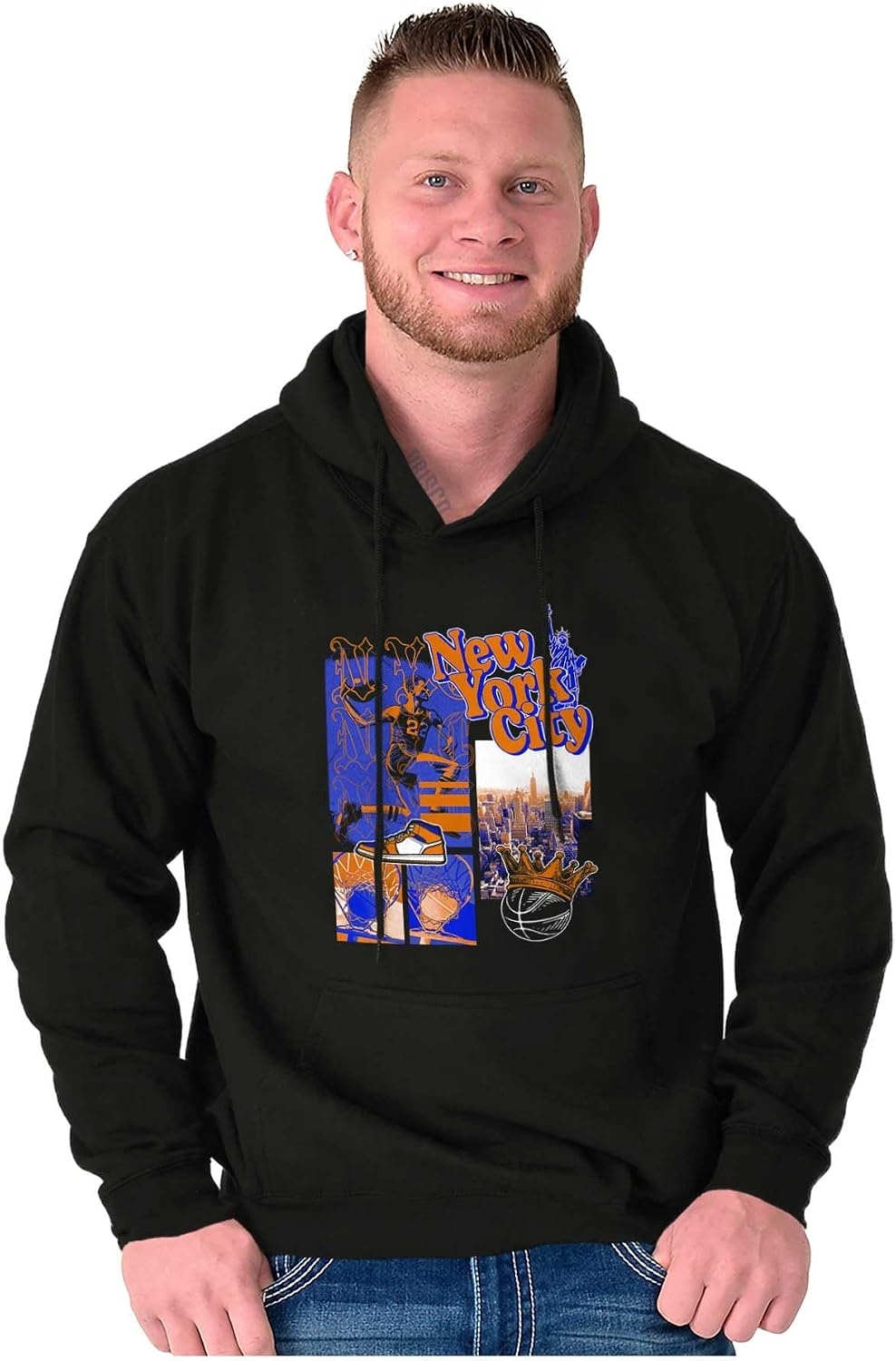 image:imageNew York Basketball Game NYC Graffiti Hoodie Sweatshirt Women MenBlack