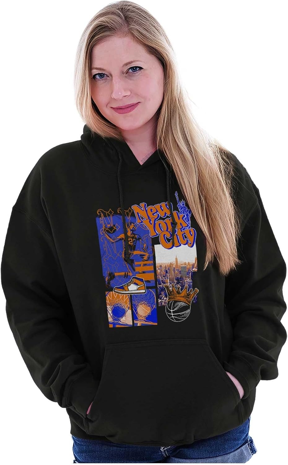 image:imageNew York Basketball Game NYC Graffiti Hoodie Sweatshirt Women MenBlack