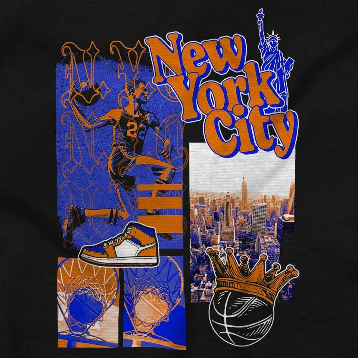 image:imageNew York Basketball Game NYC Graffiti Sweatshirt for Men or WomenBlack