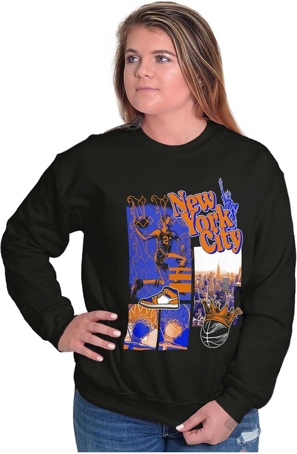 image:imageNew York Basketball Game NYC Graffiti Sweatshirt for Men or WomenBlack
