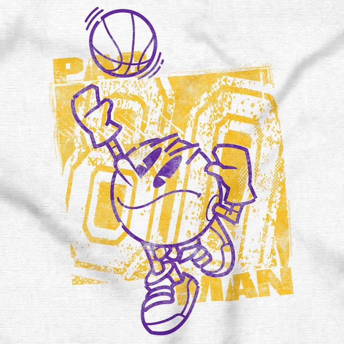 image:imagePacman Basketball Player Slam Dunk Toddler Baby Graphic T ShirtWhite