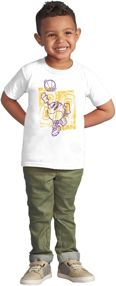 image:imagePacman Basketball Player Slam Dunk Toddler Baby Graphic T ShirtWhite