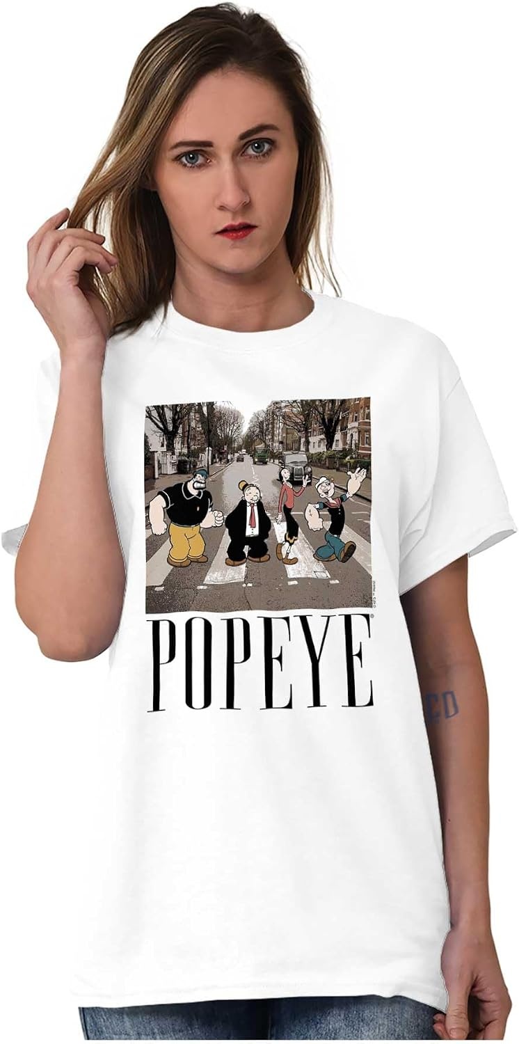 image:imagePopeye Crosswalk Music Album Cover Graphic T Shirt Men or WomenWhite