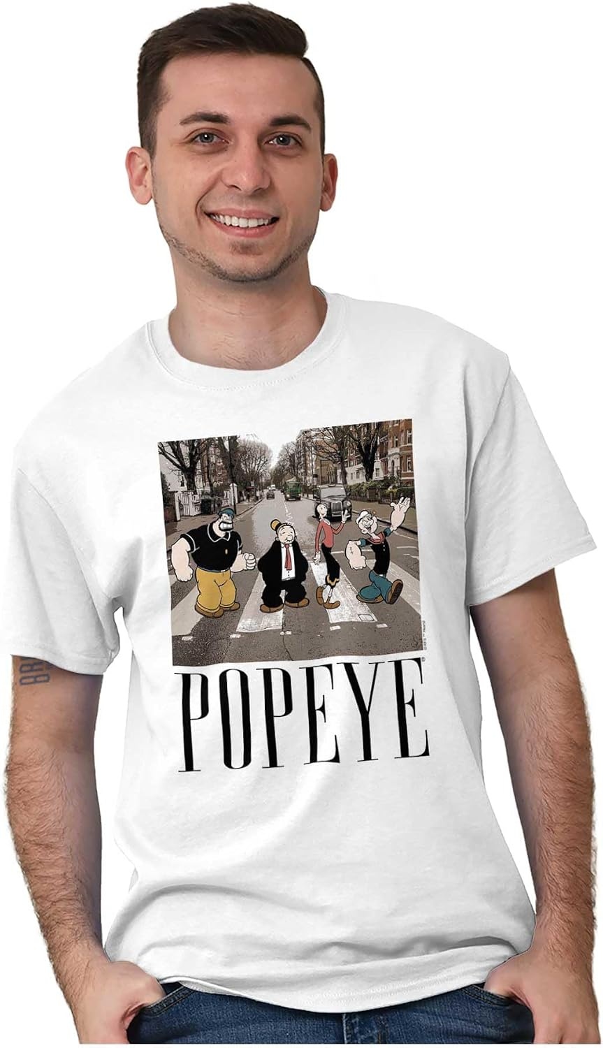 image:imagePopeye Crosswalk Music Album Cover Graphic T Shirt Men or WomenWhite