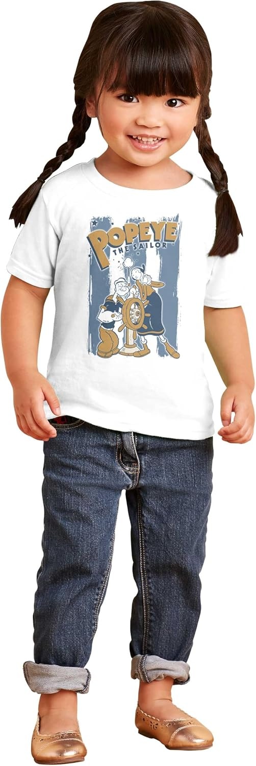 image:imagePopeye The Sailor Man Loves Olive OYL Toddler Baby Graphic T ShirtWhite