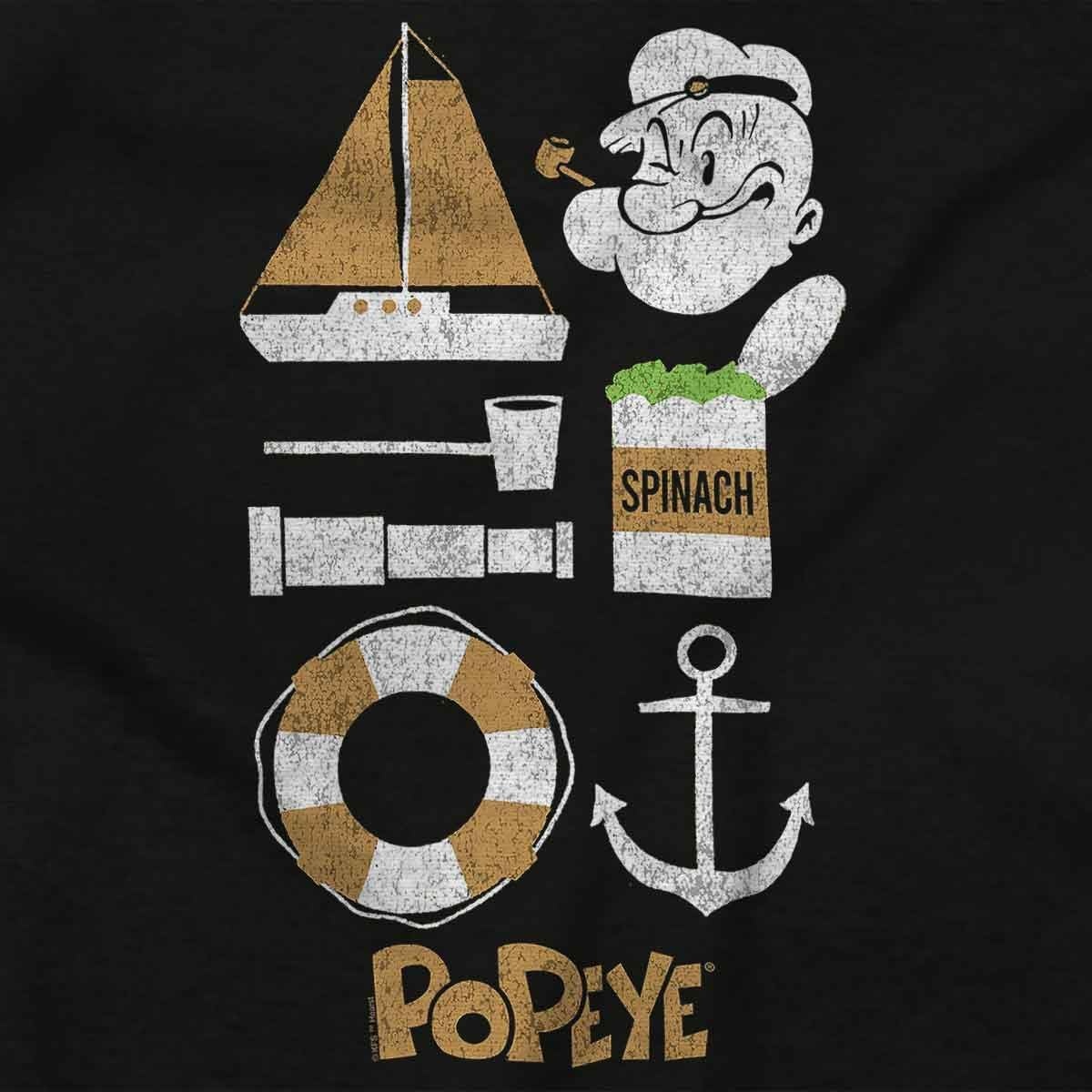 image:imagePopeye The Sailor Man Sea Captain Toddler Baby Graphic T ShirtBlack