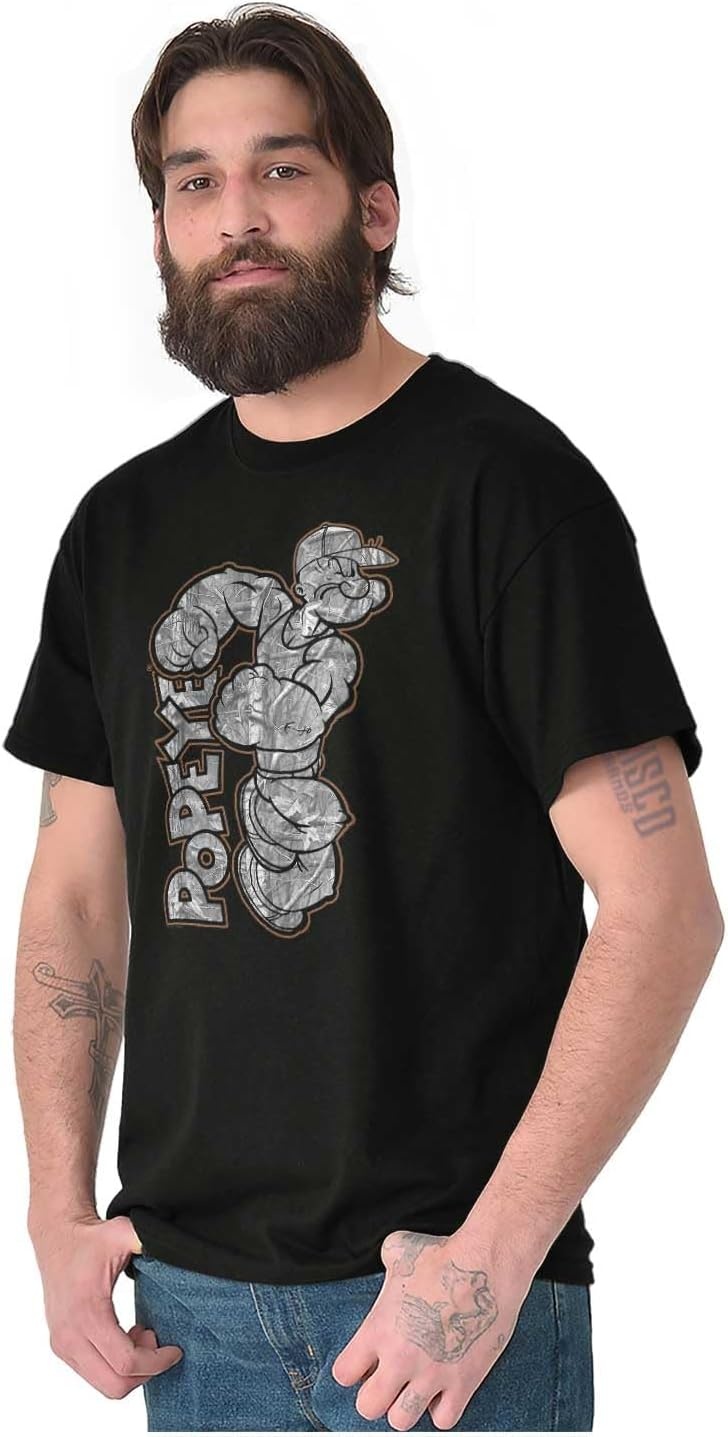 image:imagePopeye Urban Stick and Leaf Camouflage Gym Graphic T Shirt Men or WomenBlack Camo Popeye