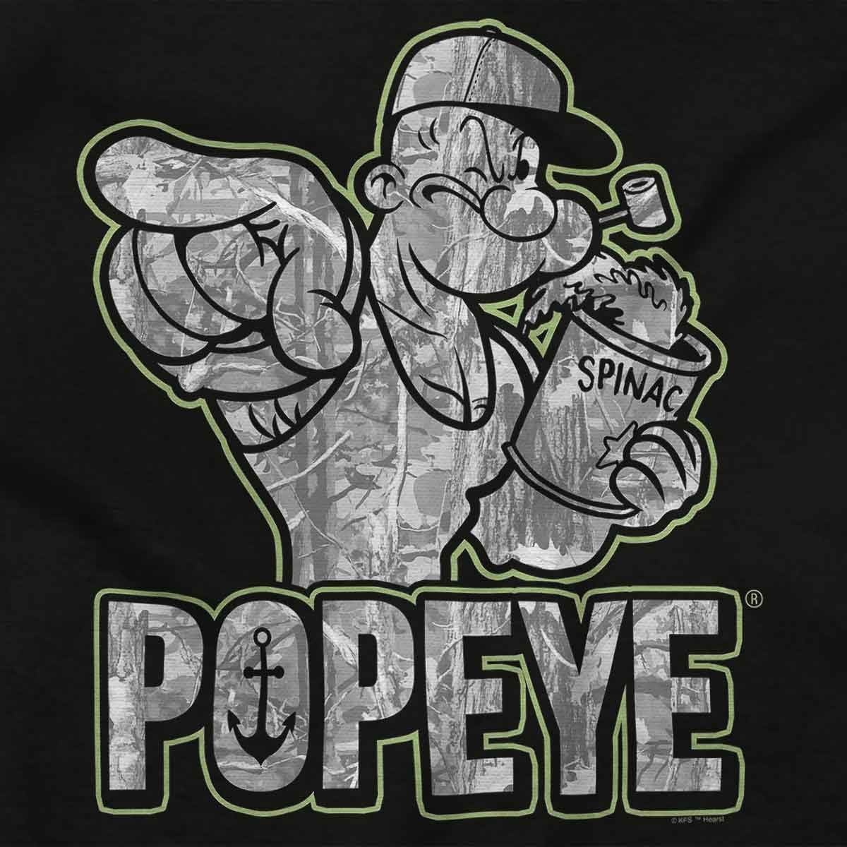image:imagePopeye Urban Stick and Leaf Camouflage Gym Graphic T Shirt Men or WomenBlack Spinach Point