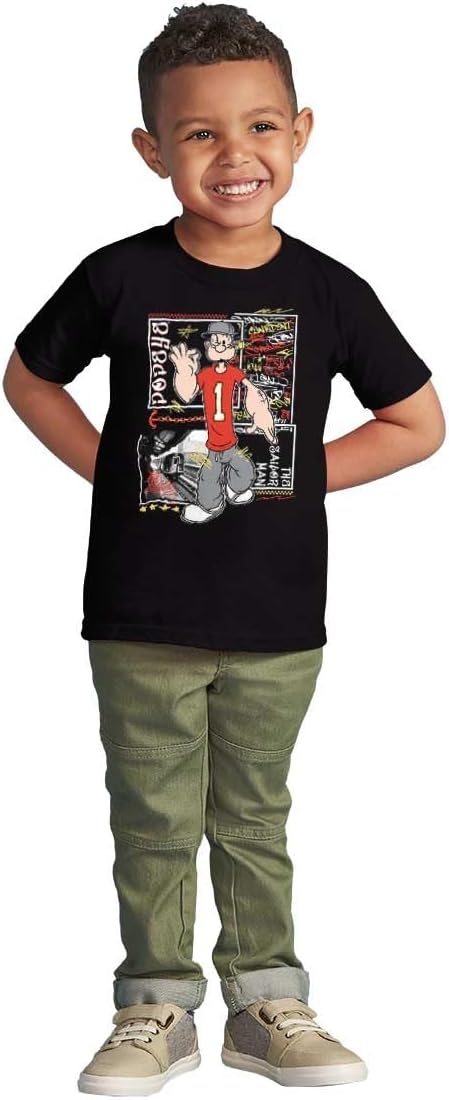 image:imagePopeye Urban Train Station Streetwear Toddler Baby Graphic T ShirtBlack