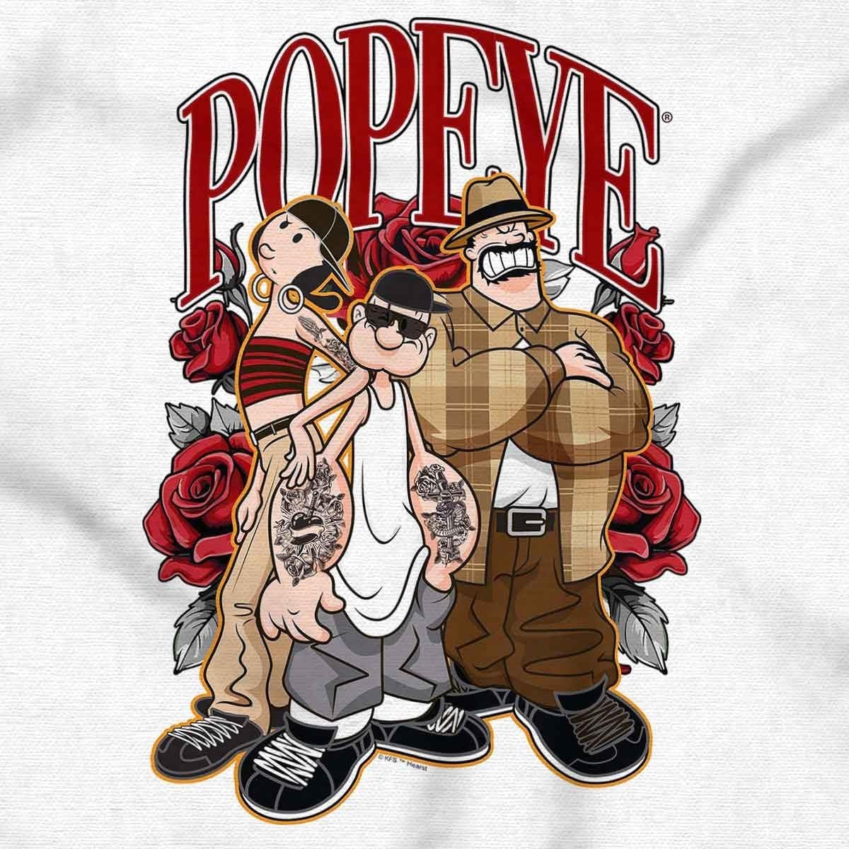 image:imagePopeye and Friends Urban Cholo LA West Coast Baby Romper Boys or GirlsWhite Rose Gang