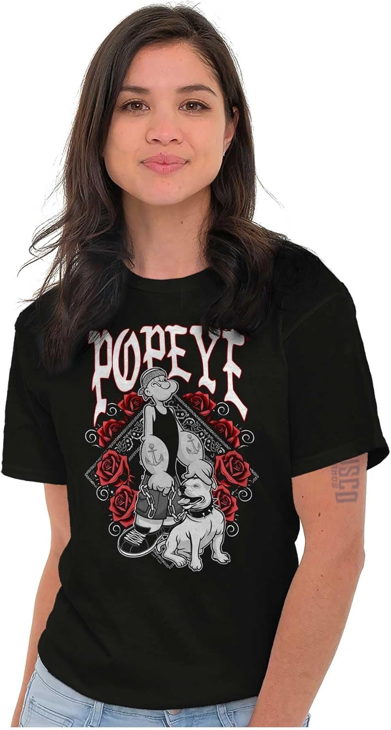 image:imagePopeye and Friends Urban Cholo LA West Coast Graphic T Shirt Men or WomenBlack Popeye Bandana