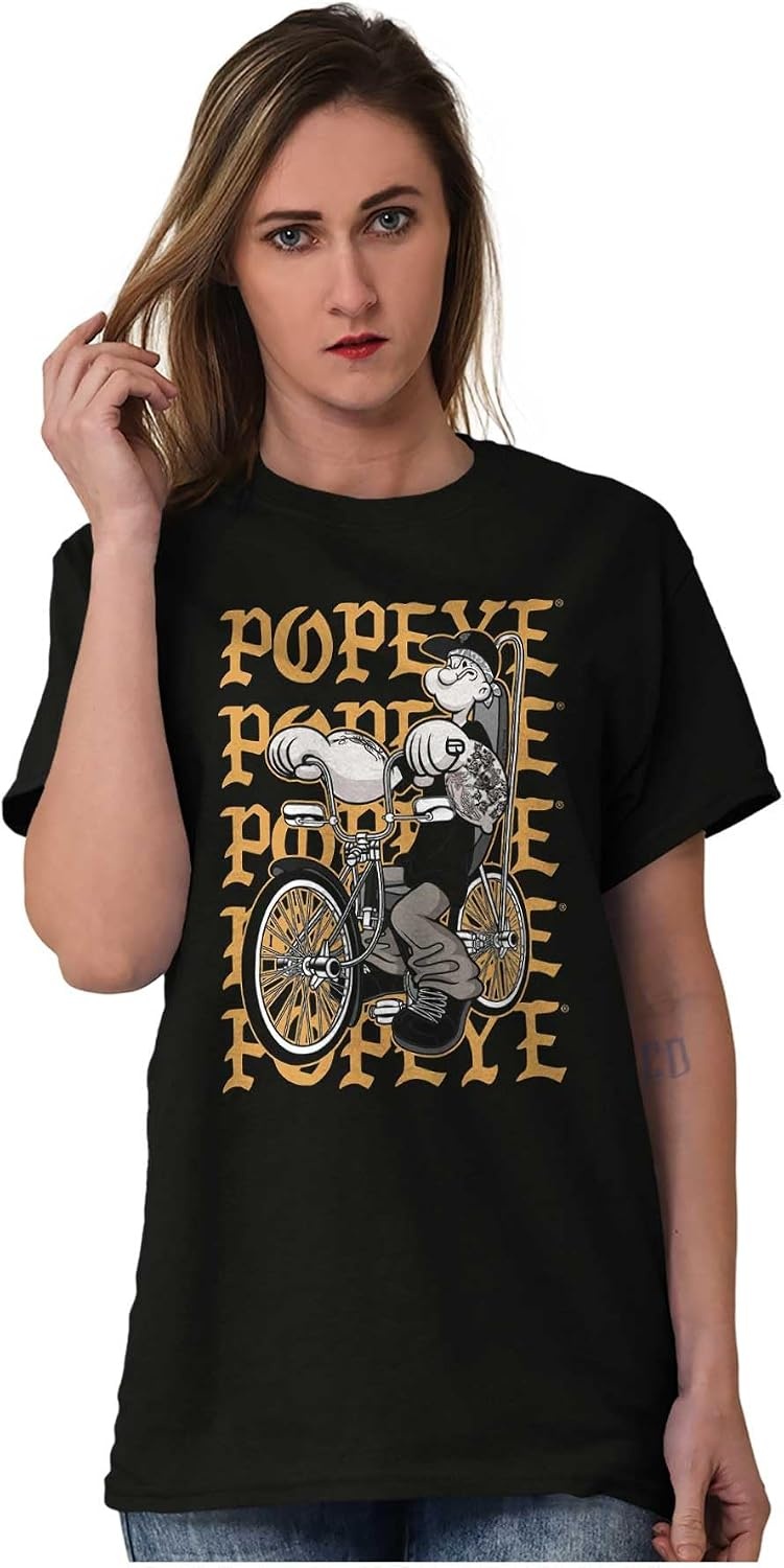 image:imagePopeye and Friends Urban Cholo LA West Coast Graphic T Shirt Men or WomenBlack Urban Biker