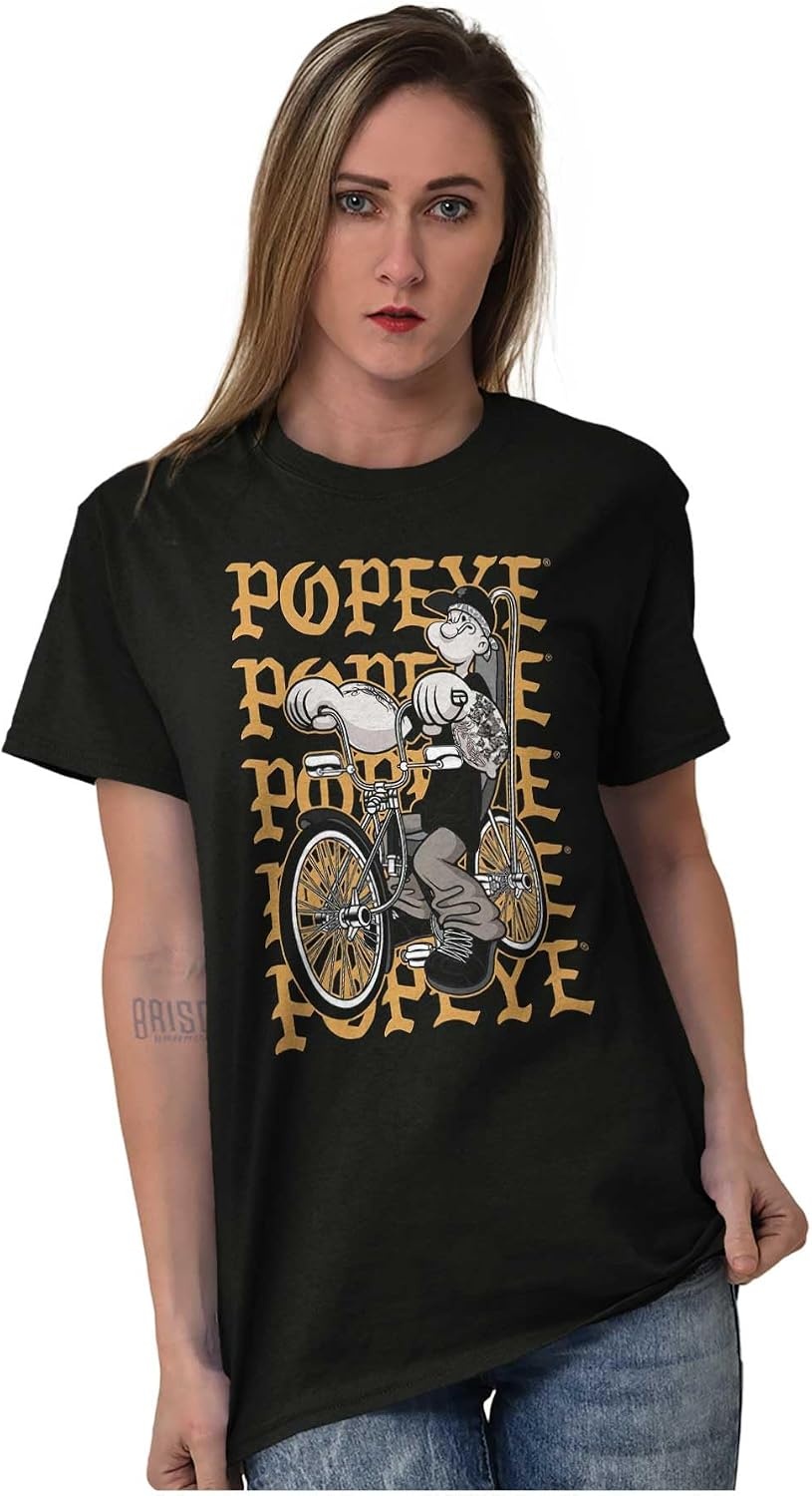 image:imagePopeye and Friends Urban Cholo LA West Coast Graphic T Shirt Men or WomenBlack Urban Biker