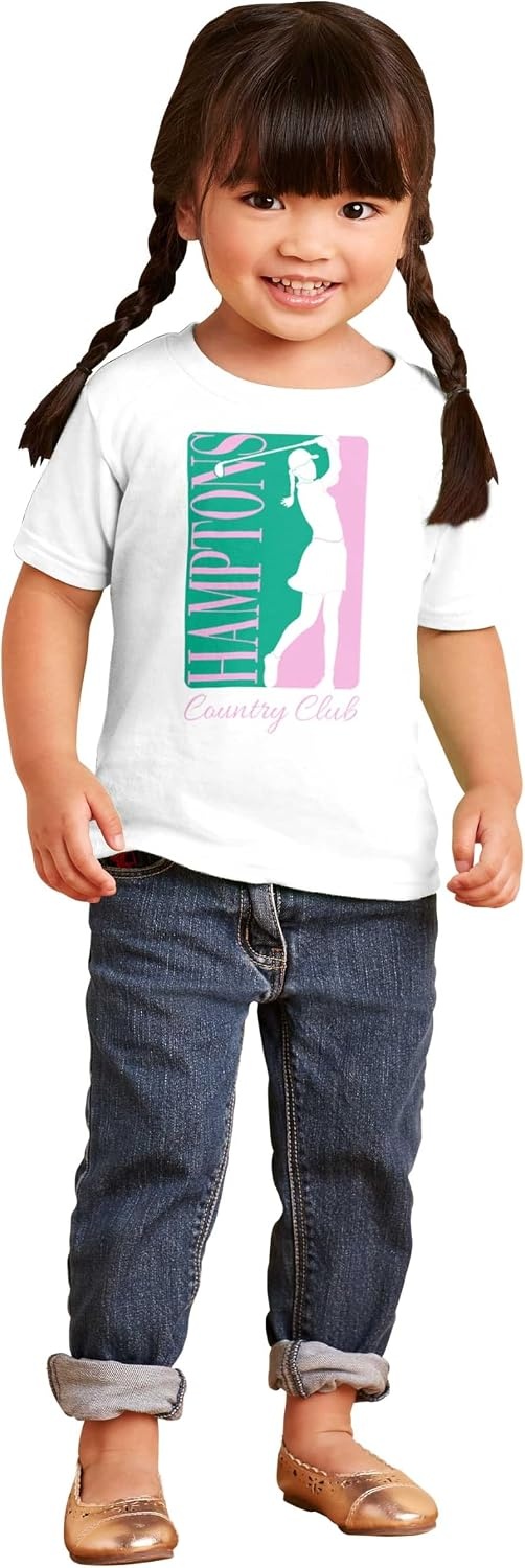 image:imagePreppy Hamptons Country Golf Club Toddler Baby Graphic T ShirtWhite