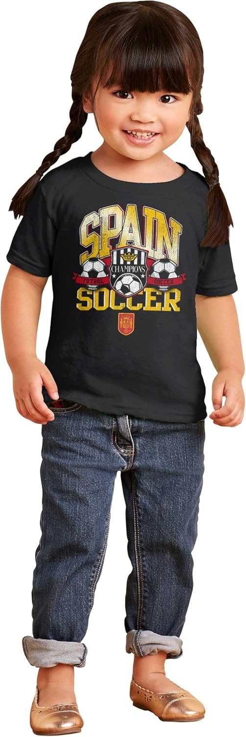 image:imageSpain Soccer Champion Futbol Team Toddler Baby Graphic T ShirtBlack
