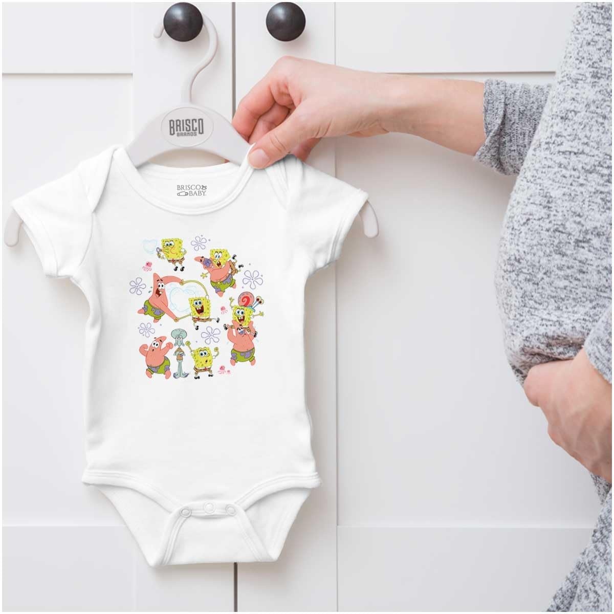 image:imageSpongeBob Patrick Gary Jelly Fishing Baby Bodysuit Jumper GirlsWhite